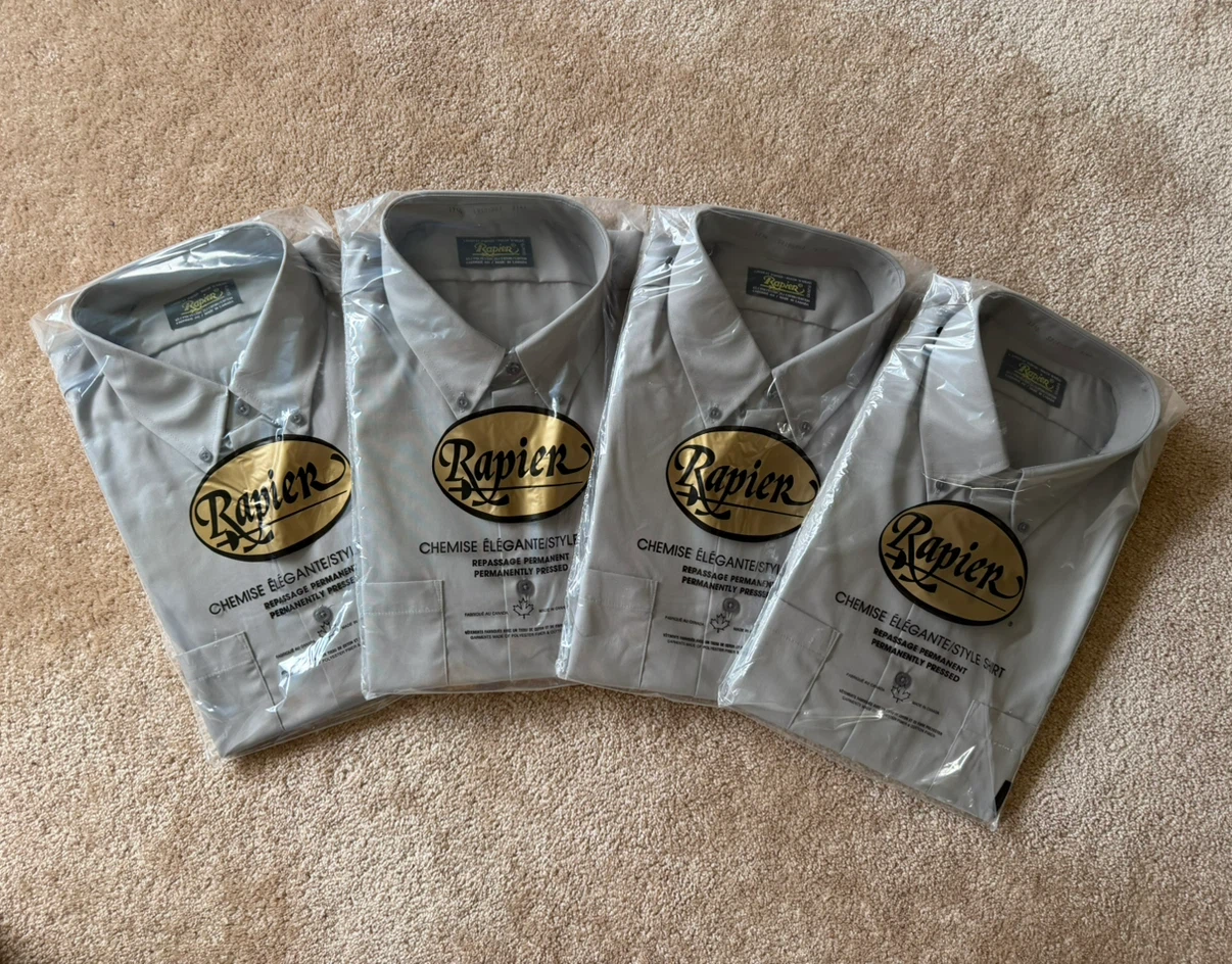 Rapier Men's Dress Shirts - Pack of 4