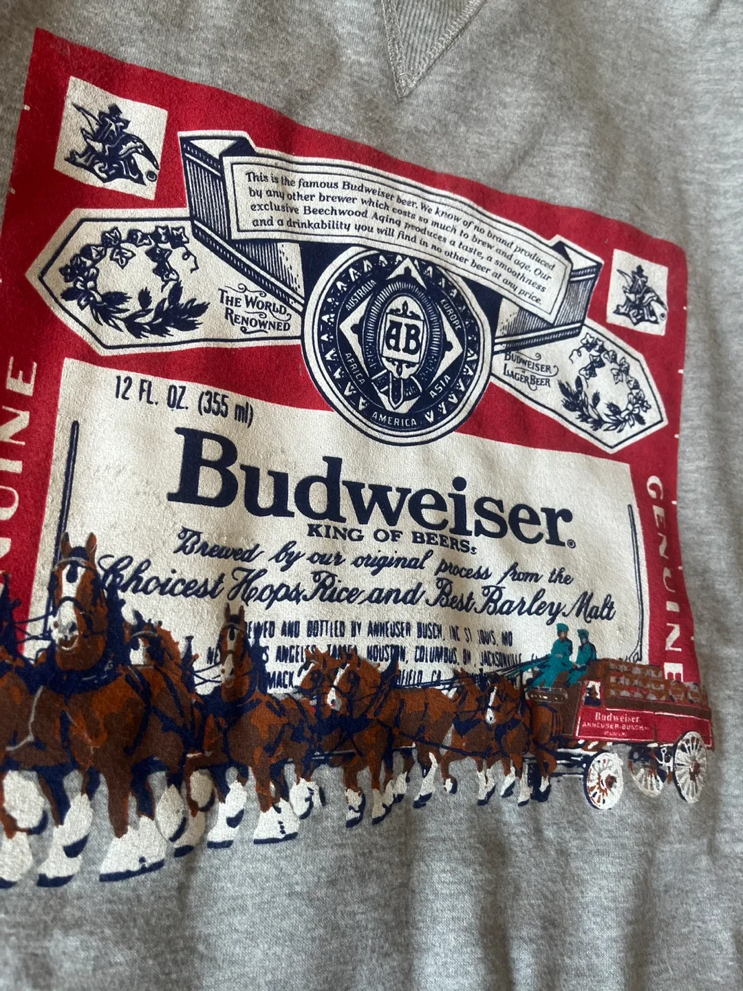 Camp David Budweiser Graphic Sweatshirt XL - photo 2