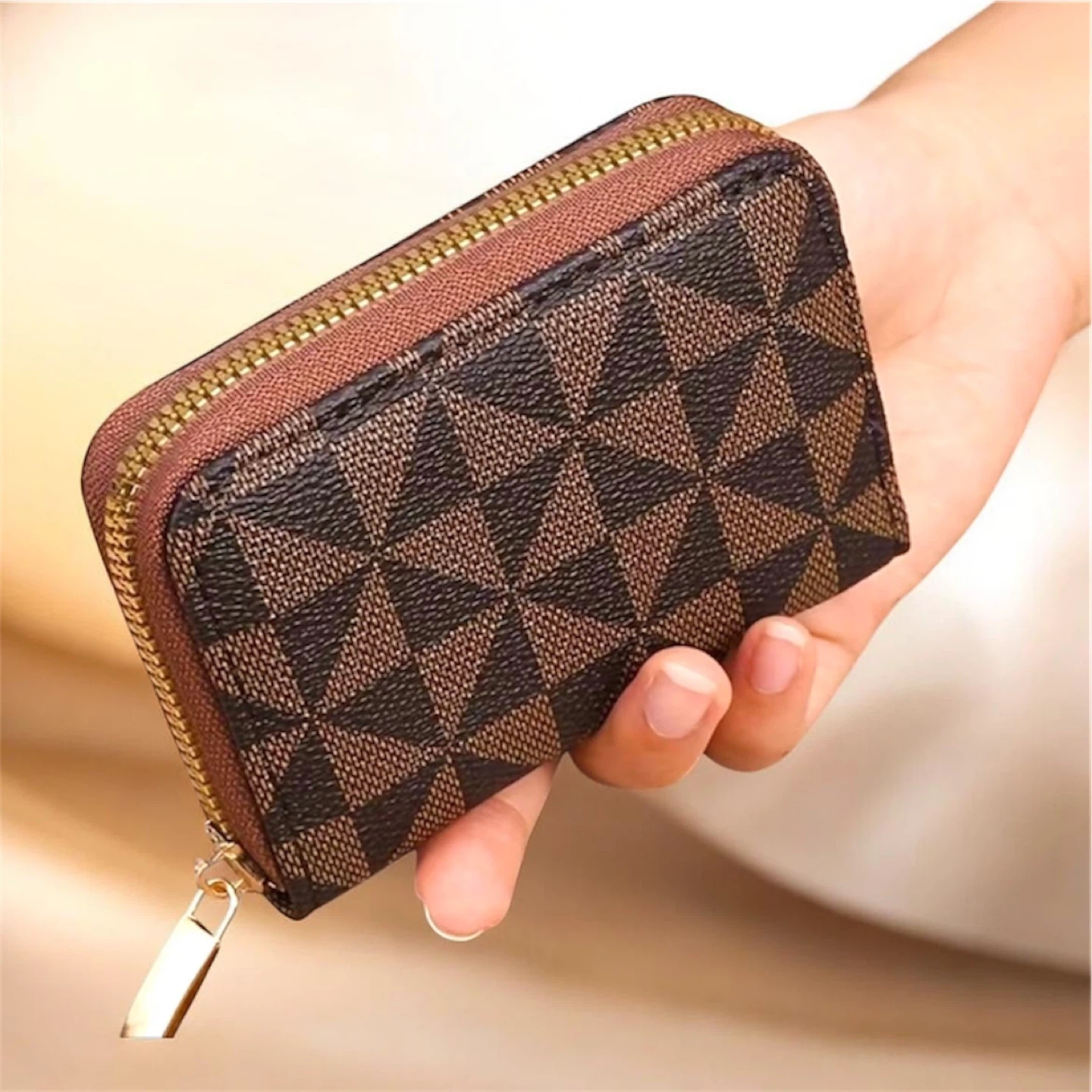 Brown Card Holder & iPhone 15 Pro Max Cover