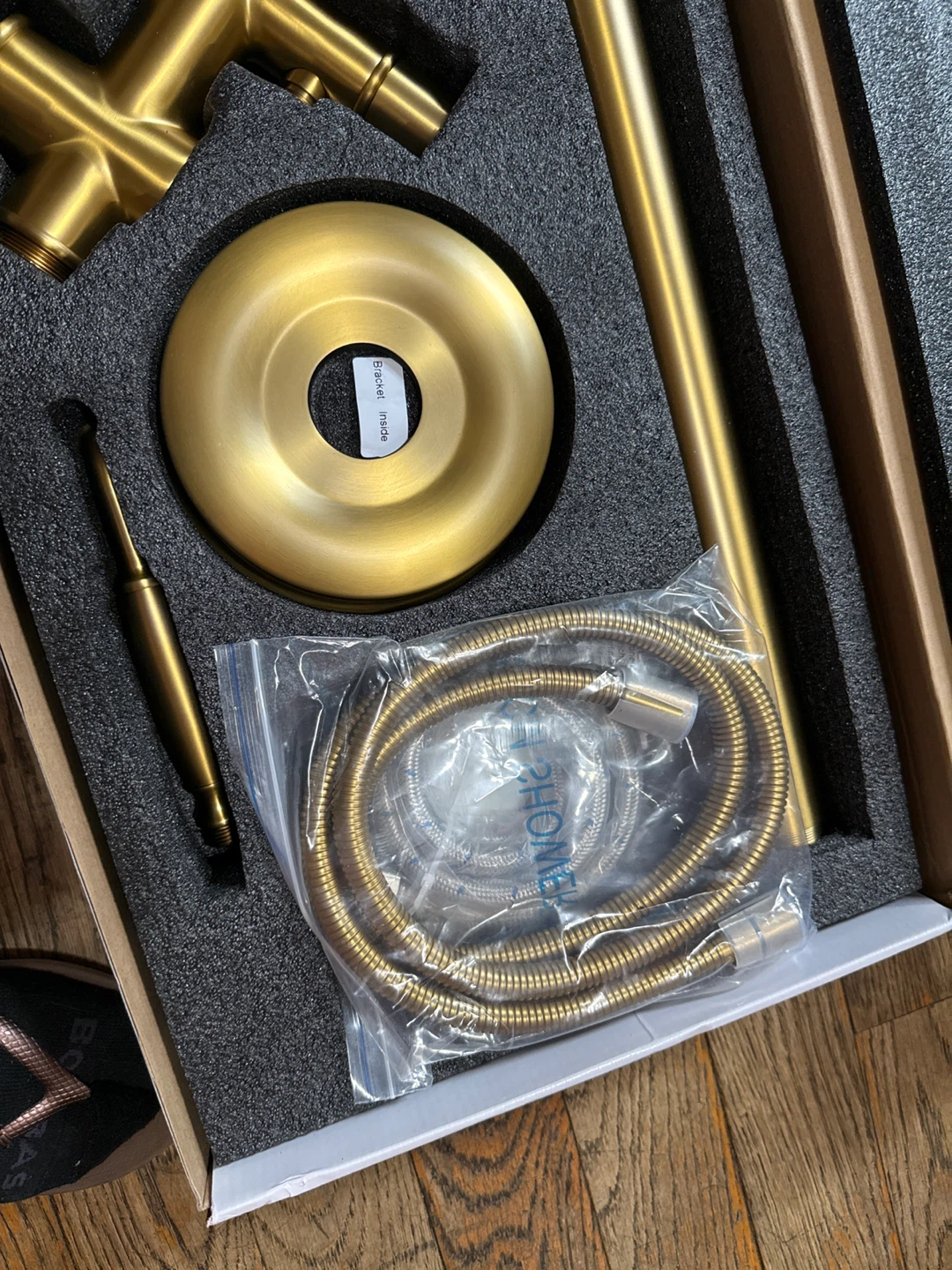 Qinkell Freestanding Tub Faucet - Brushed Gold - photo 3