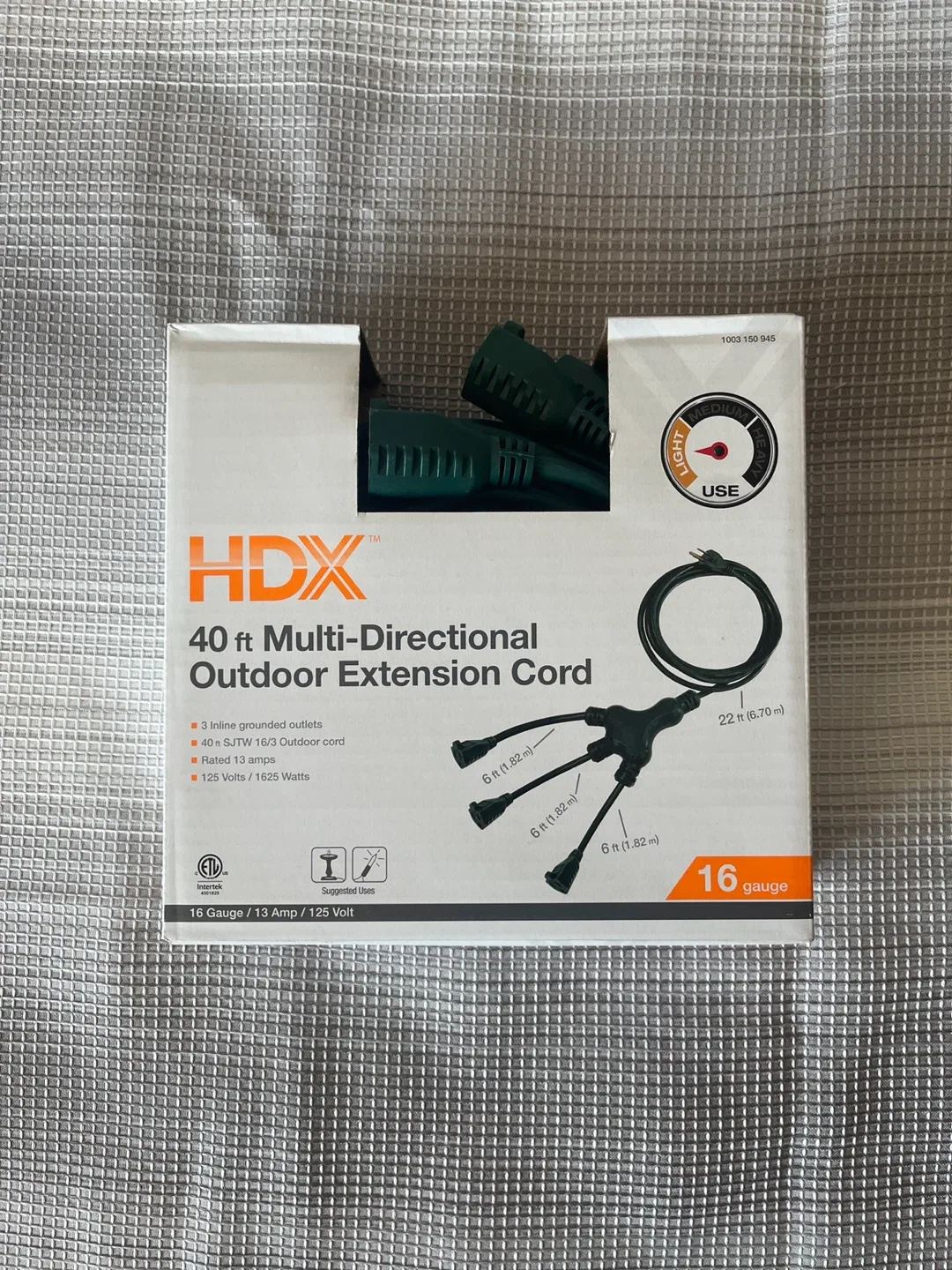 HDX 40 ft Multi-Directional Outdoor Extension Cord