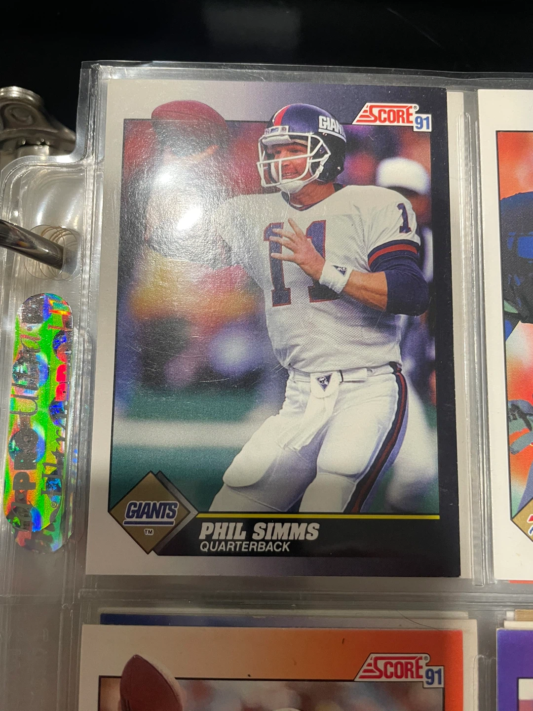 Eli Nanning auto & Lawrence Taylor & ABC Football Cards - photo 3