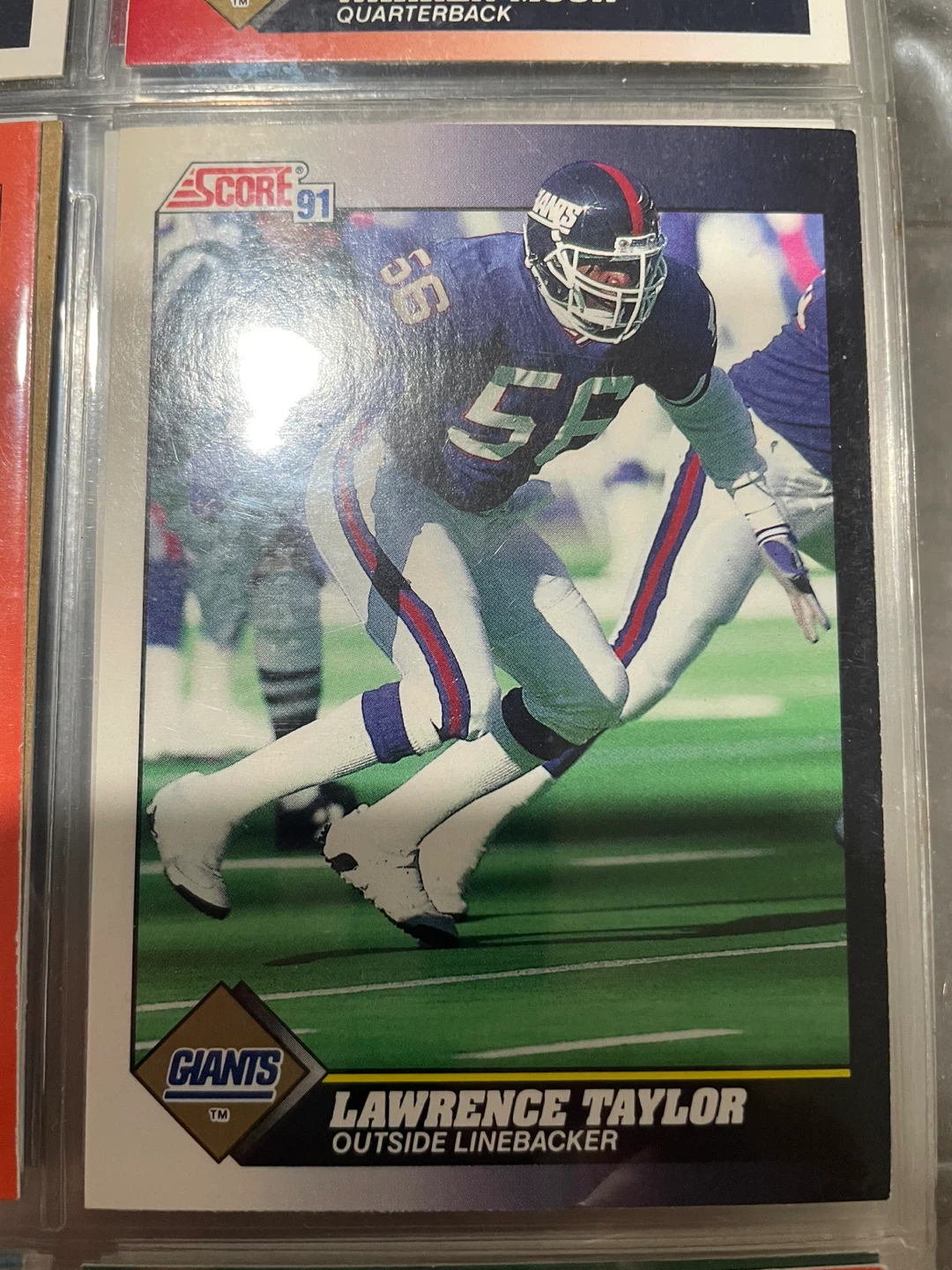 Eli Nanning auto & Lawrence Taylor & ABC Football Cards - photo 4