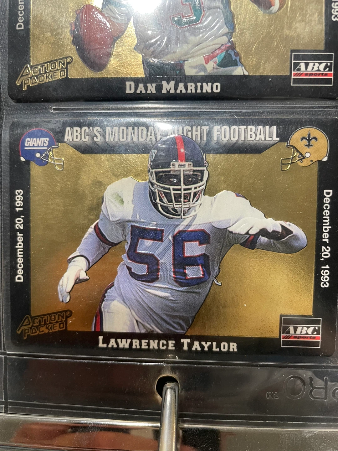 Eli Nanning auto & Lawrence Taylor & ABC Football Cards - photo 5