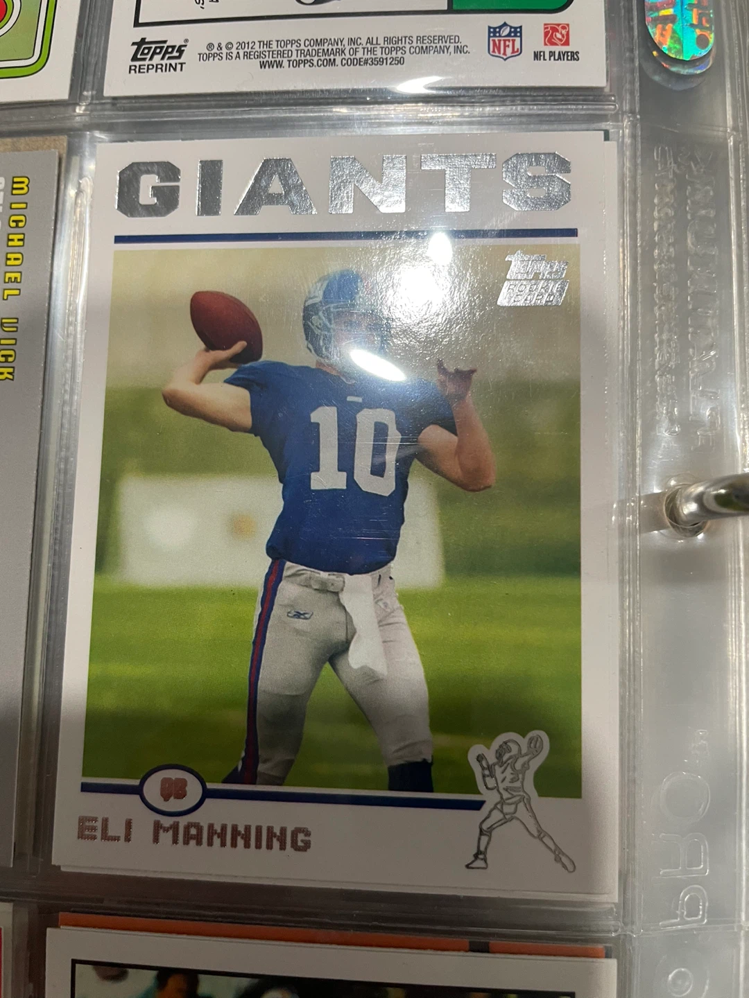 Eli Nanning auto & Lawrence Taylor & ABC Football Cards - photo 2