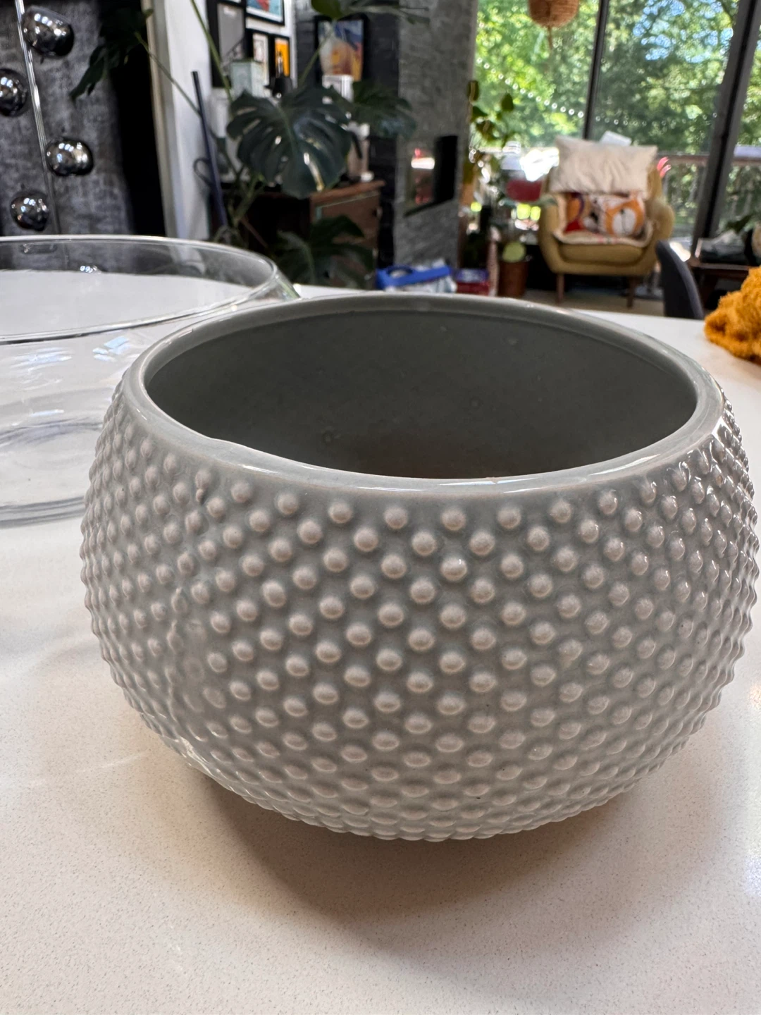 Ceramic Dot Planter and  Glass Bowl - photo 2