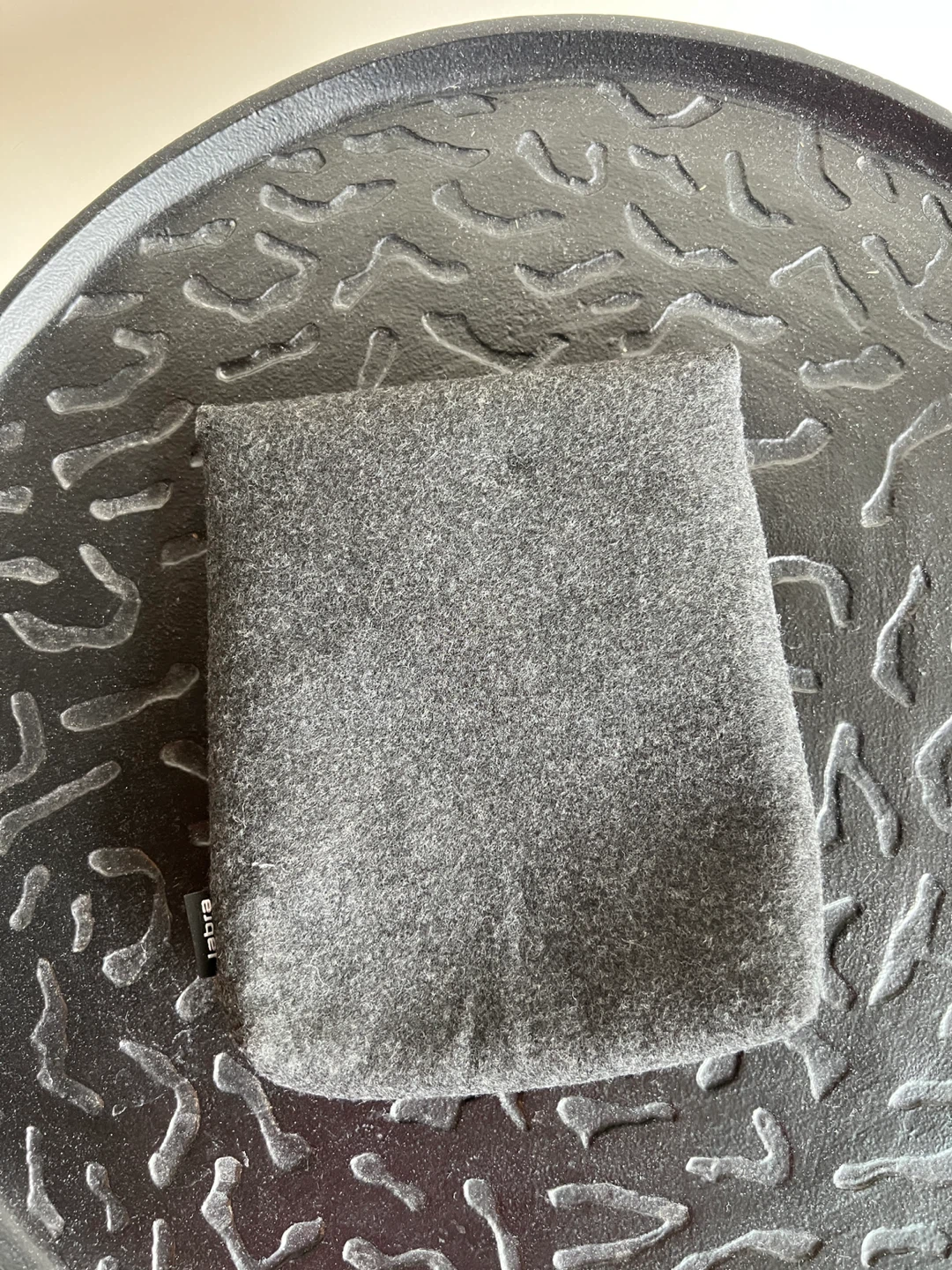 Grey Felt Pouch with Elastic Closure - photo 2