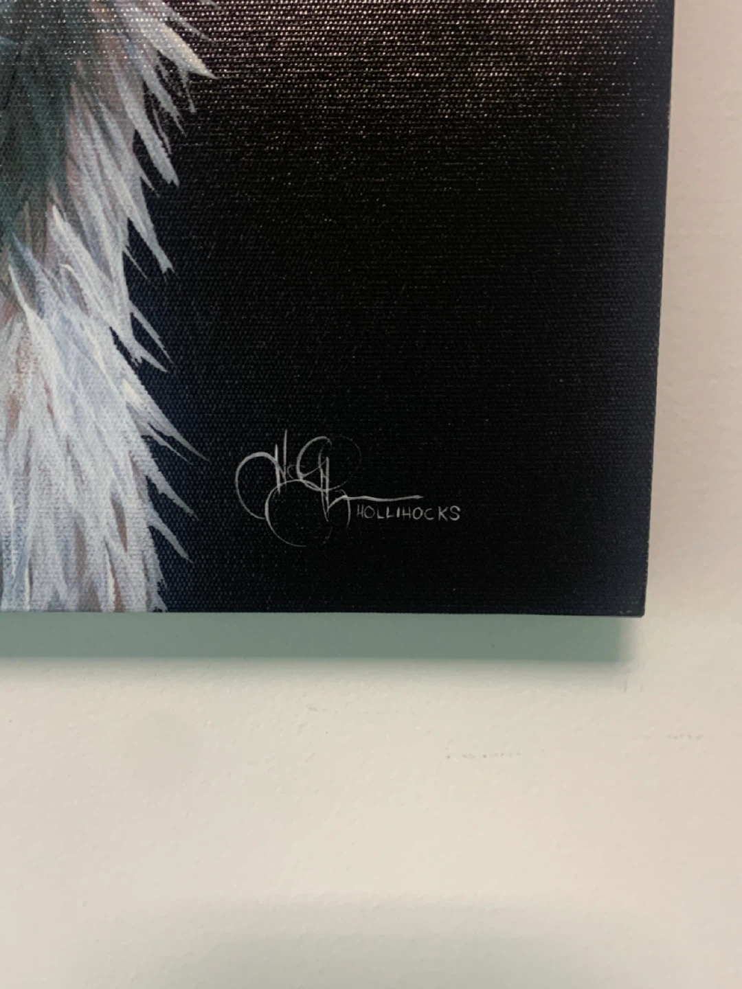 Painting of a pig with a floral crown - photo 2