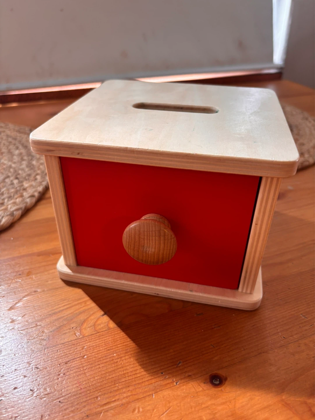 Montessori Wooden Coin Bank with Drawer - photo 2