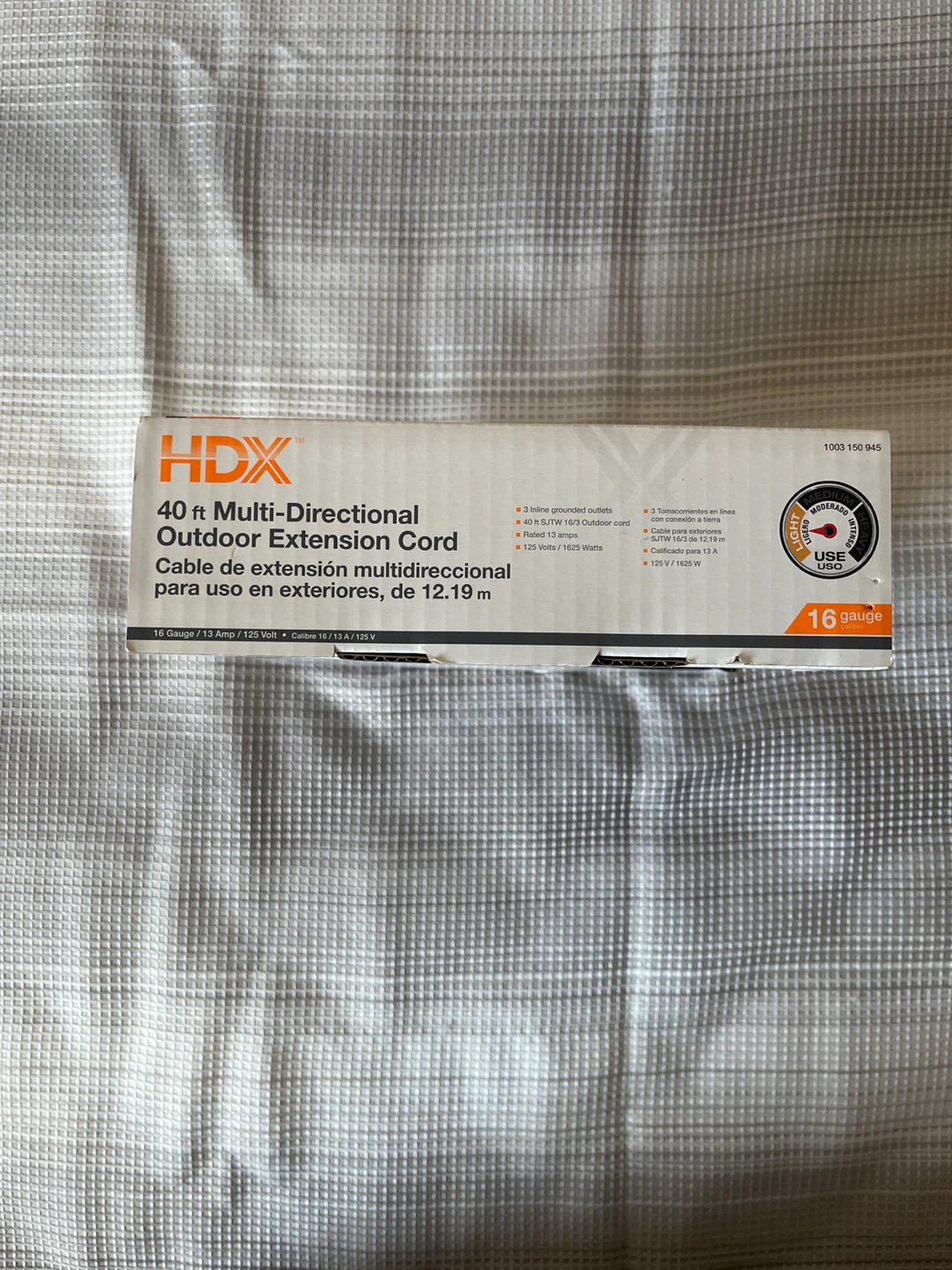 HDX 40 ft Multi-Directional Outdoor Extension Cord - photo 3