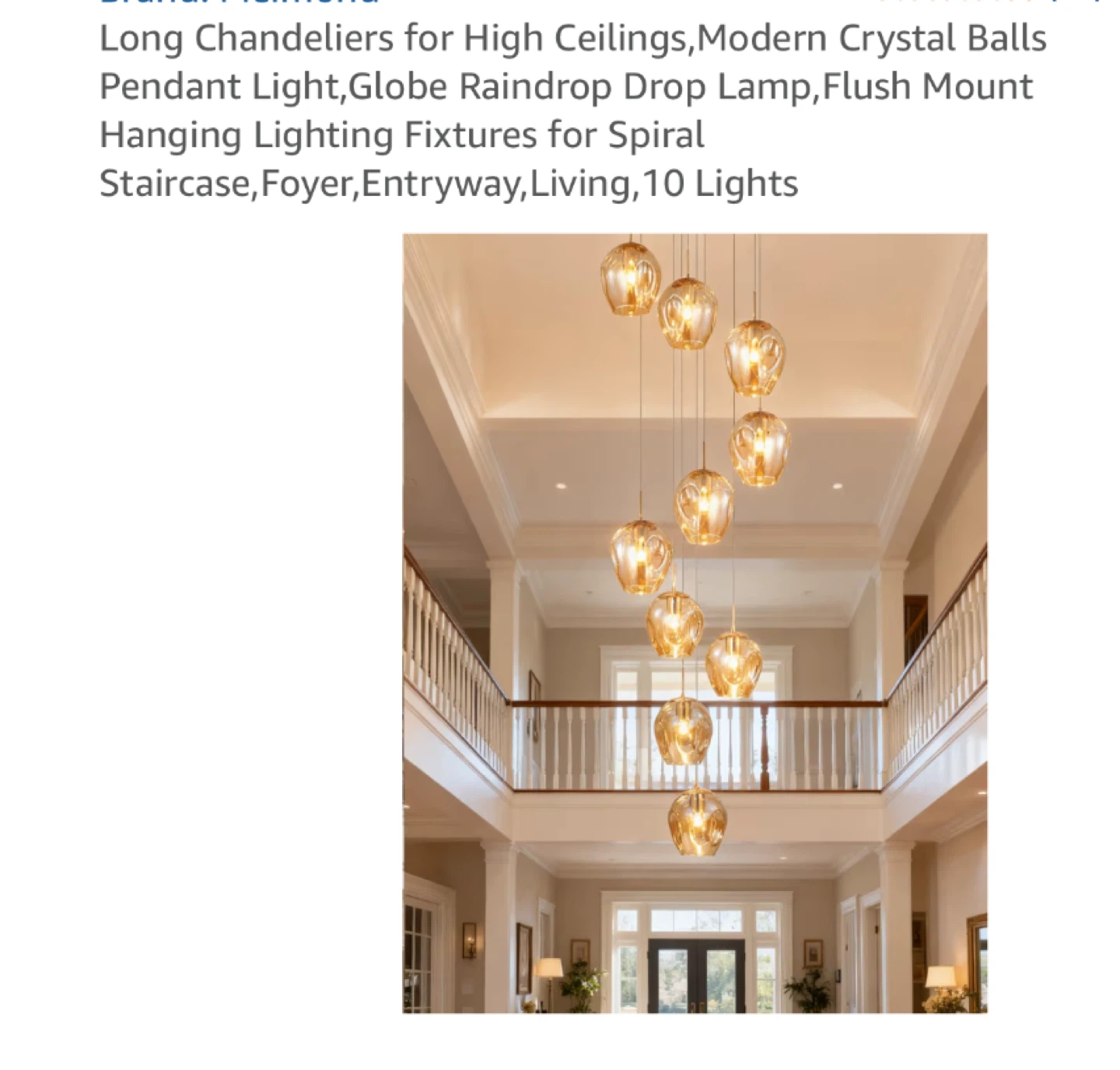 Modern Crystal Chandelier for High Ceilings