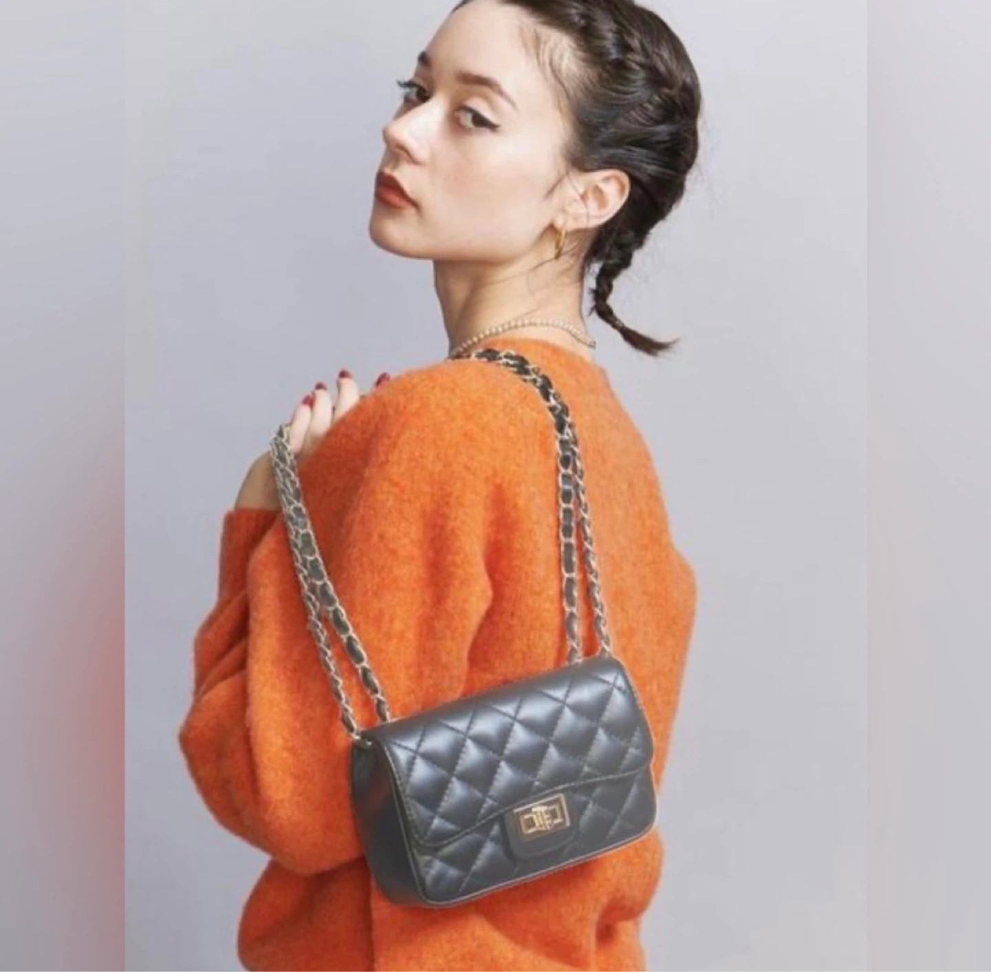 AULENTTI Quilted Flap Chain Bag⚽️