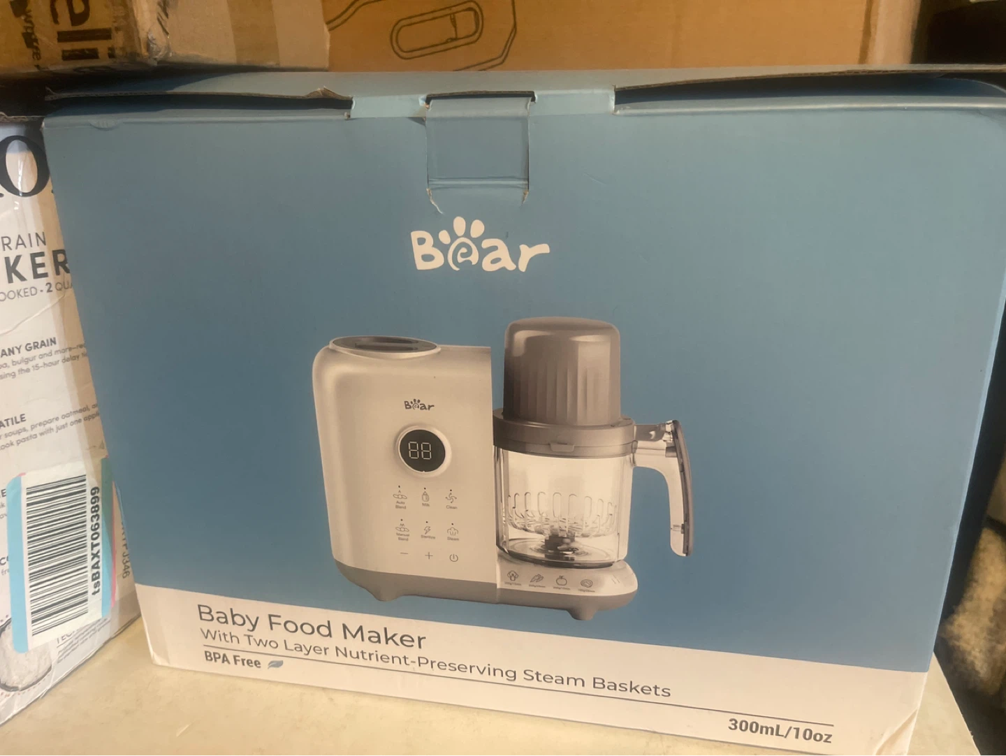 Bear Baby Food Maker with Two Layer Steam Baskets