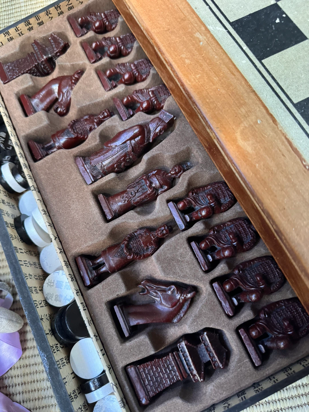 Wooden Chess Set with Decorative Pieces - photo 2