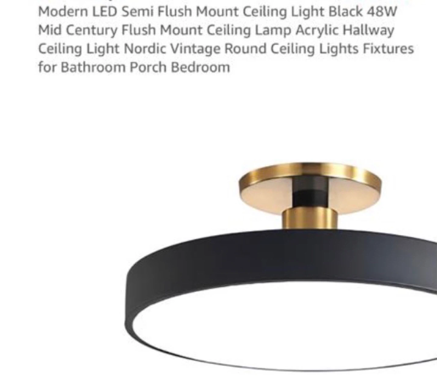 Modern LED Semi Flush Mount Ceiling Light
