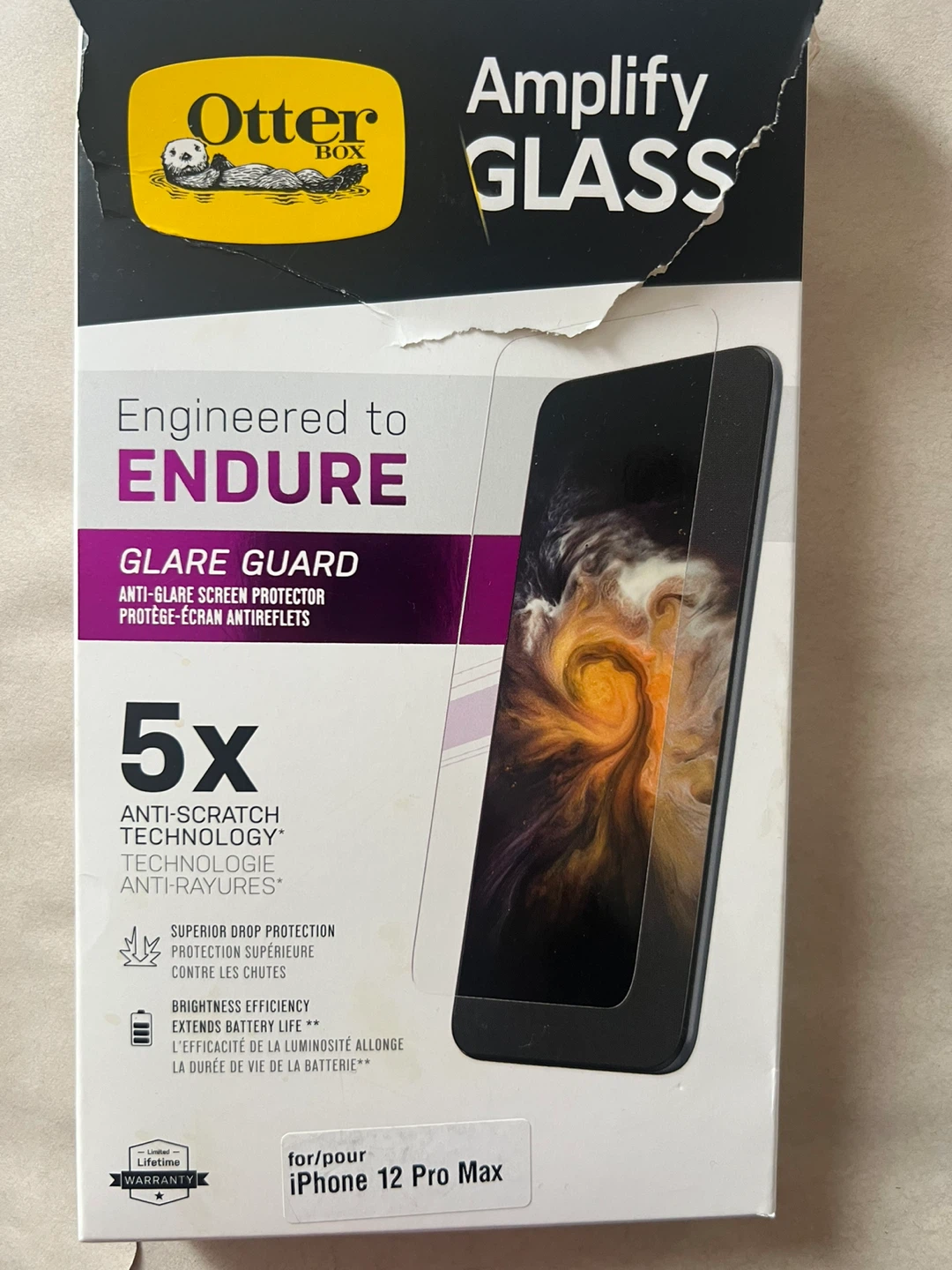 OtterBox Glass Screen Protector iPhone 12 Pro Max ⚽️