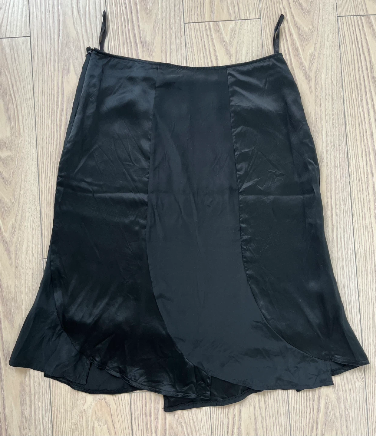 ANNE CARSON Black Silk Skirt Size 6 - photo 2