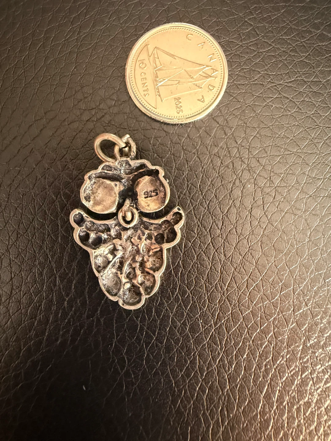 Silver Owl Pendant with Blue Eyes - photo 2