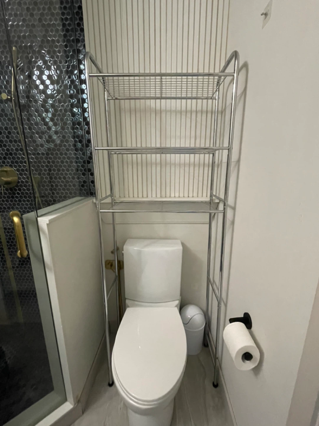 Silver 3-Tier Over-the-Toilet Storage Shelf - photo 2