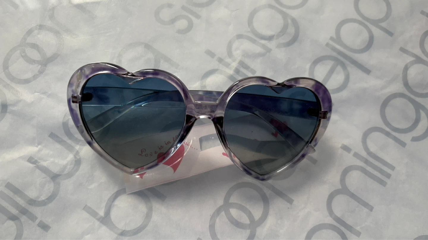 Heart Shaped Sunglasses Purple Swirl - photo 5