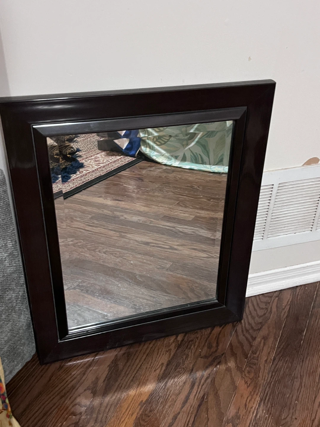 Dark Wood Framed Mirror
