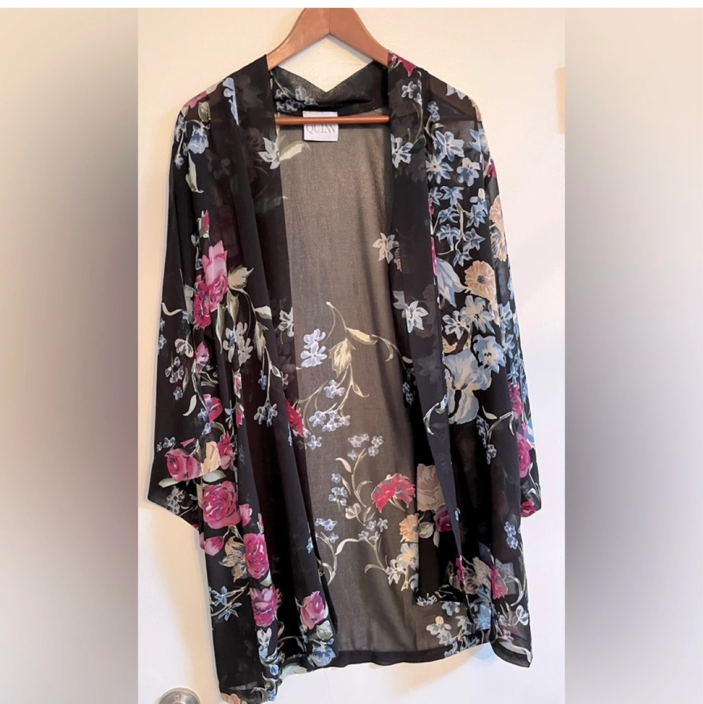 Helena Quinn Black Floral Kimono⚽️ - photo 2
