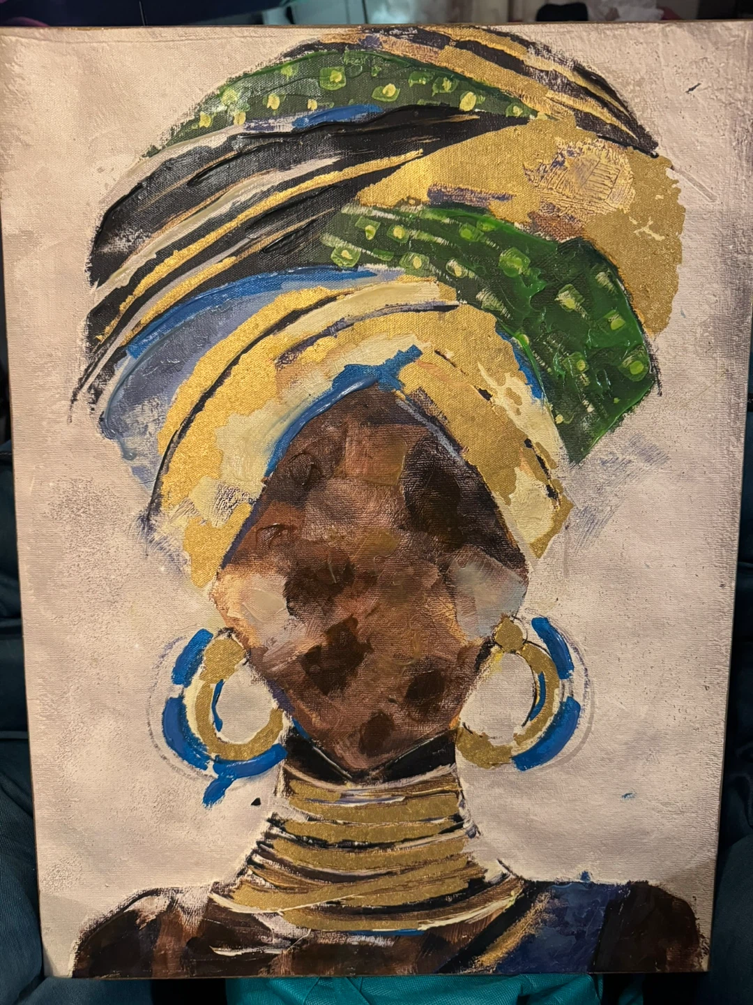 Abstract ⚽️ Woman Portrait Painting - photo 2