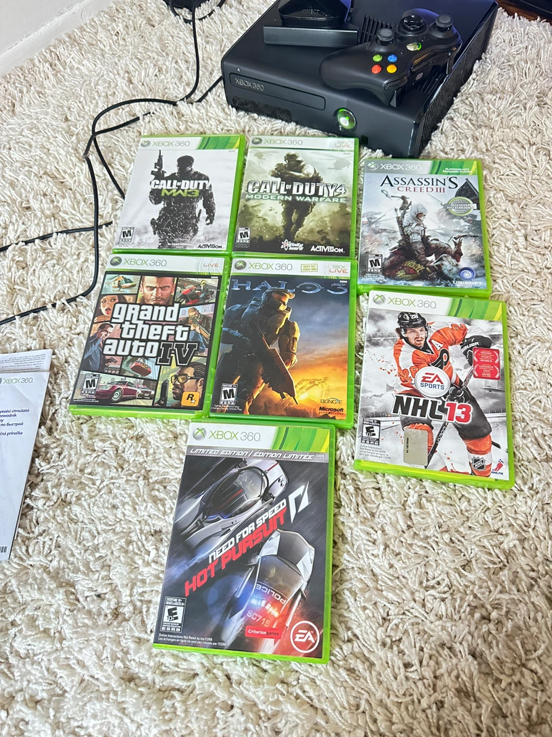 Xbox 360 Console Bundle with Kinect and Games - photo 2