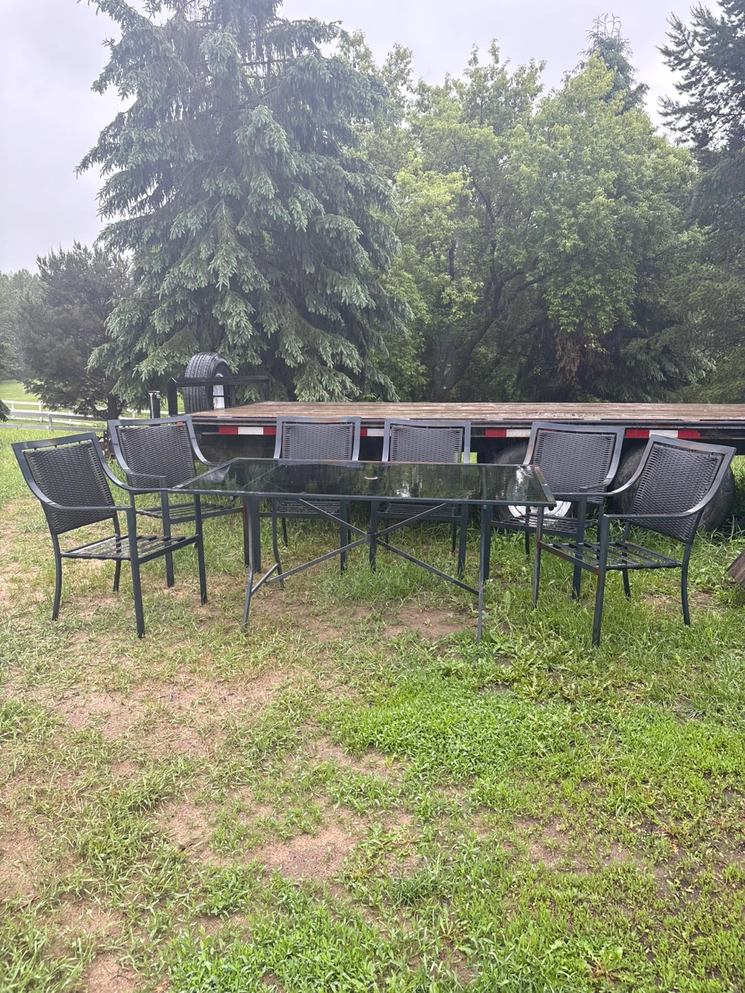 Glass Top Patio Dining Set - photo 3