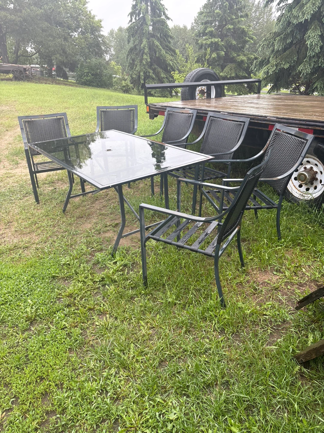 Glass Top Patio Dining Set - photo 4