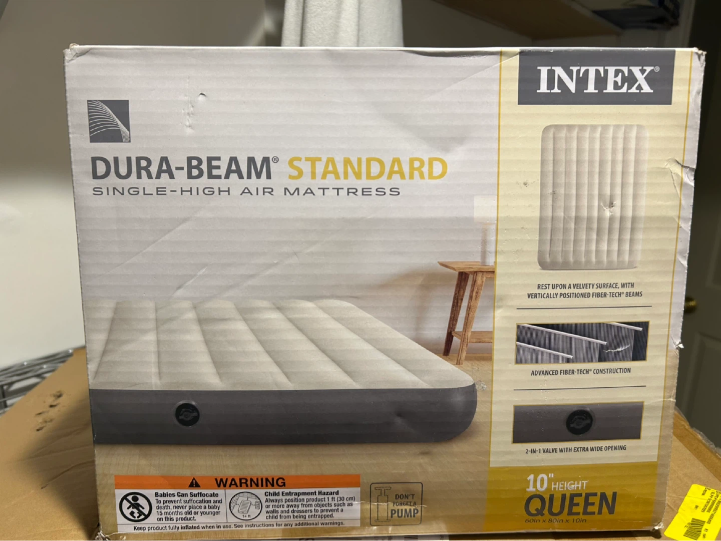 INTEX Dura-Beam Standard Queen Air Mattress 10"