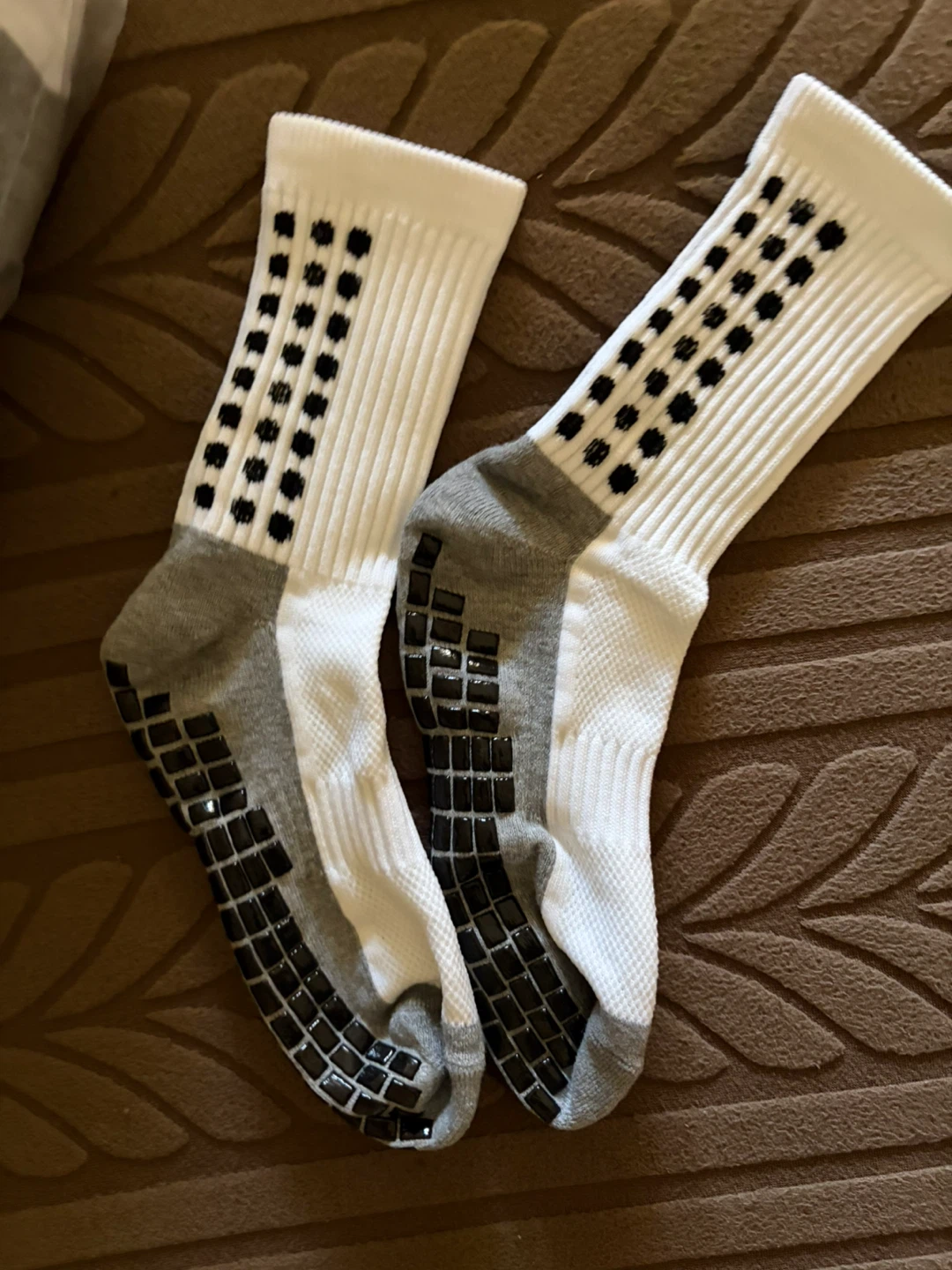 White Gripper Soccer Socks boys