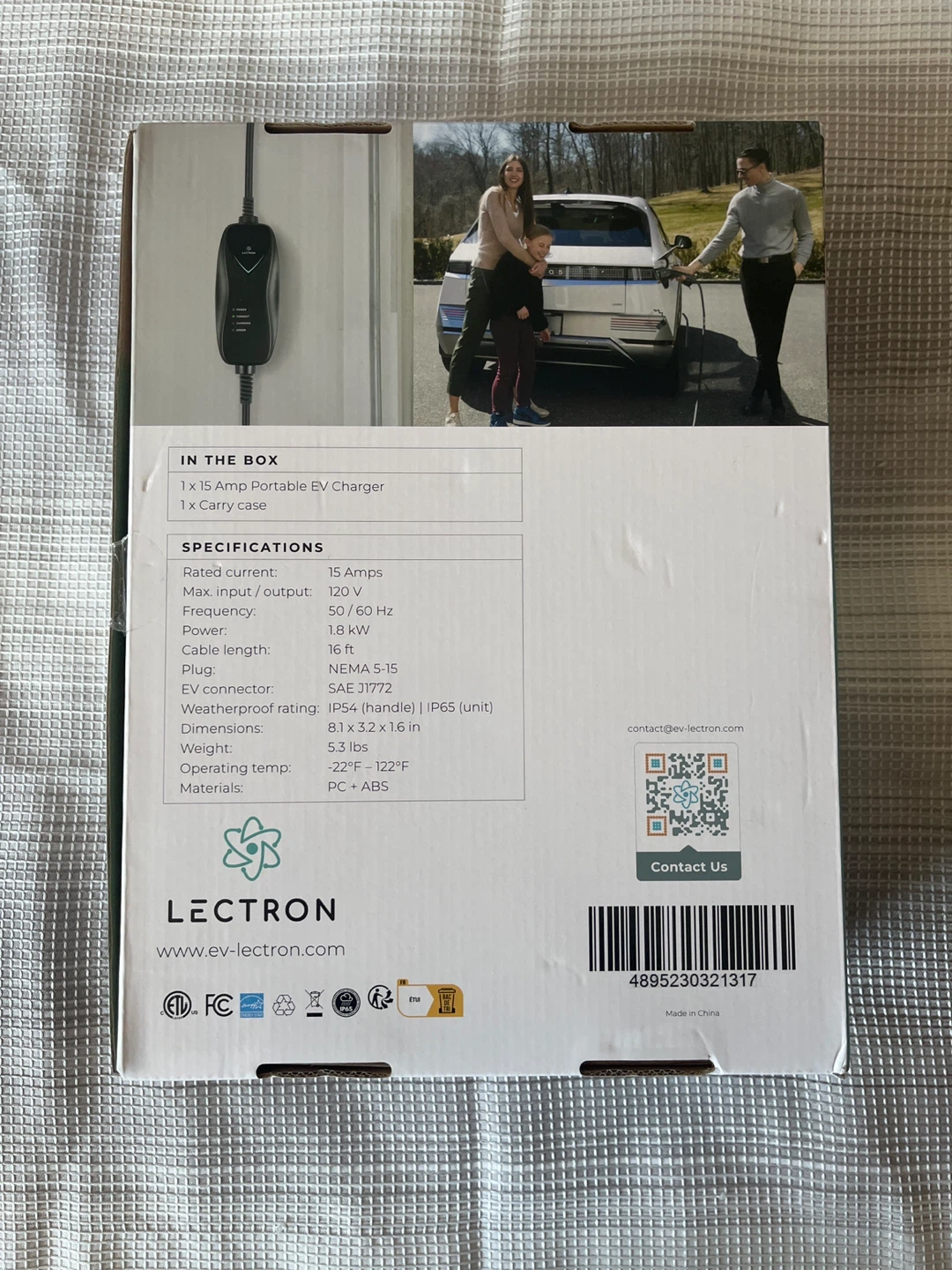 Lectron 15 Amp Portable EV Charger - 16 ft Cable - photo 4