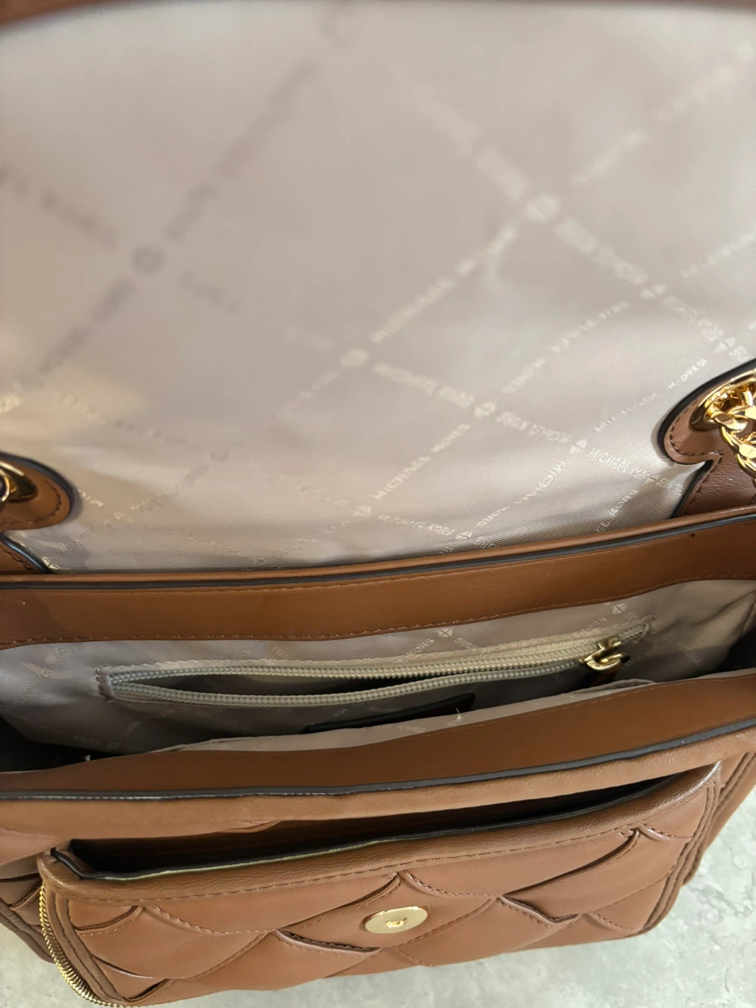Michael Kors Brown Quilted Leather Shoulder Bag - photo 4
