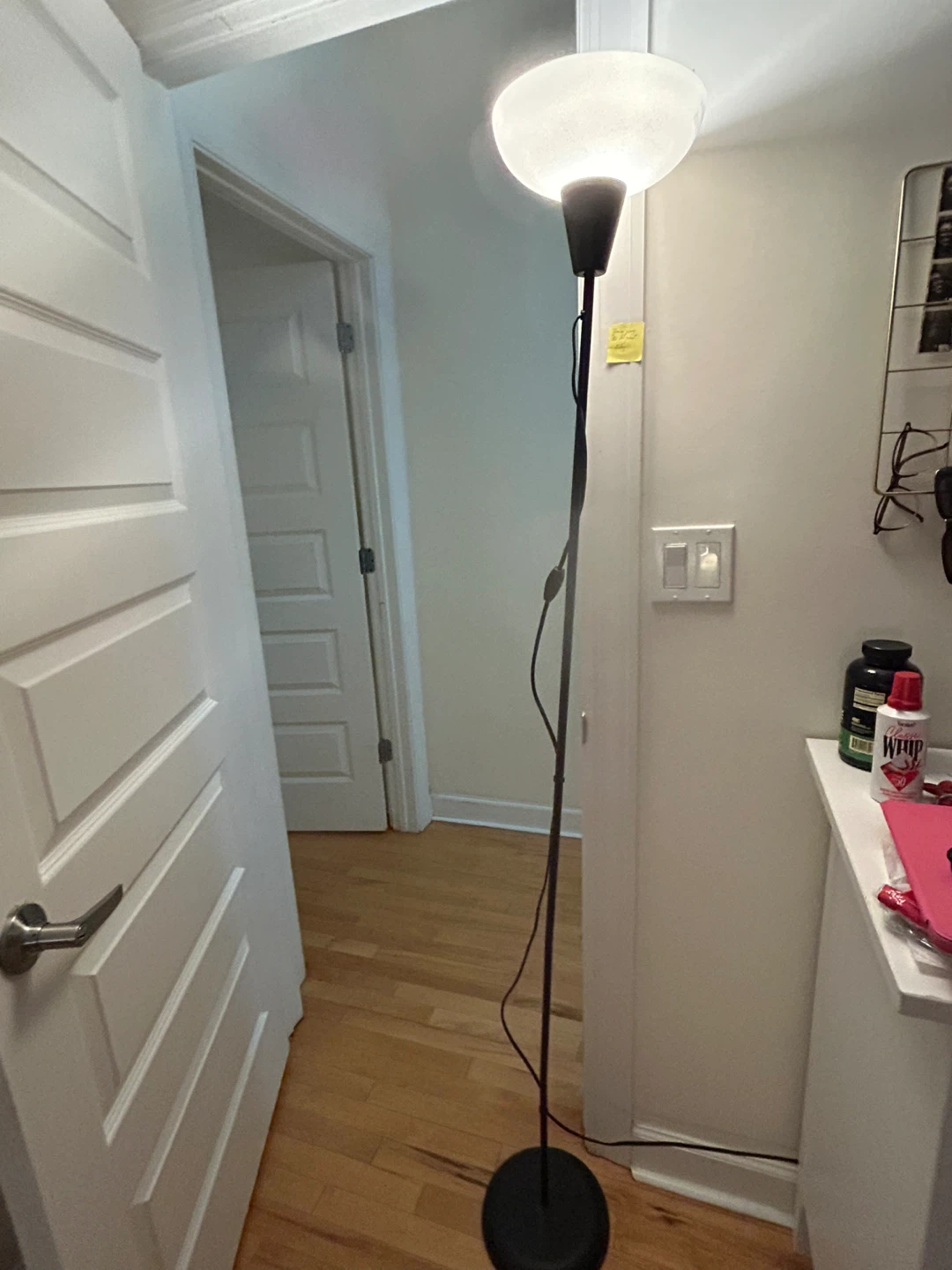 Black floor lamp