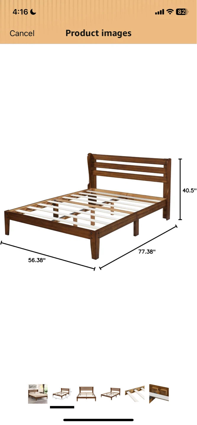 full-size bed frame and 8inch hybrid mattress, W110s pickup