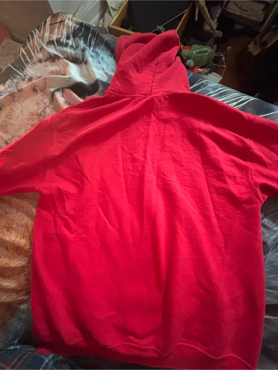 Red Hoodie with Rhinestone Vampire Teeth - photo 2