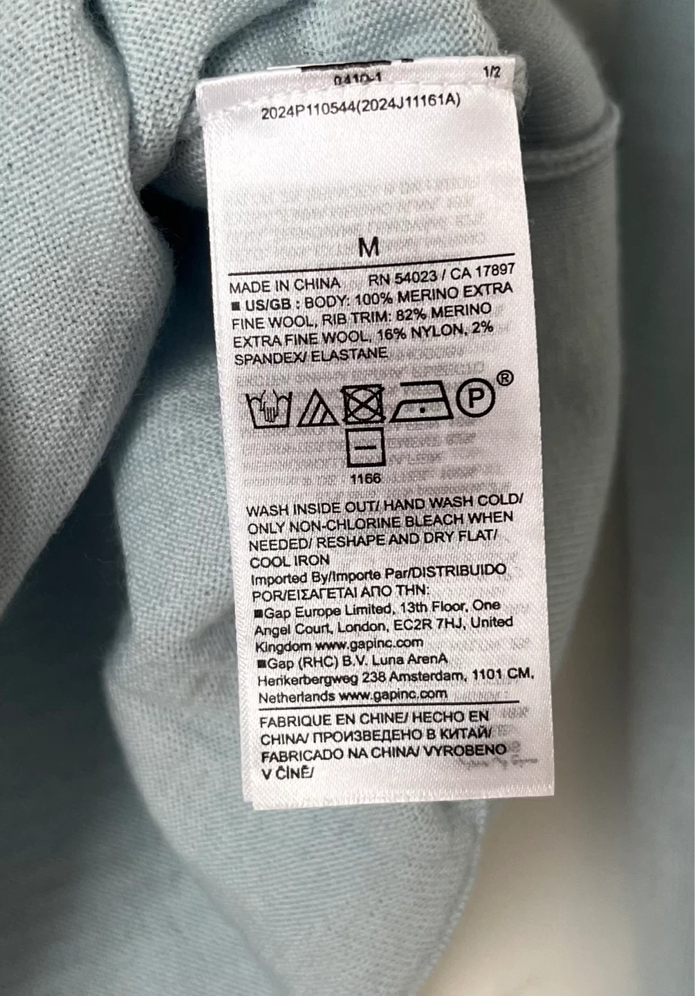 Banana Republic Merino Wool Sweater - Light Blue - Size M - photo 3