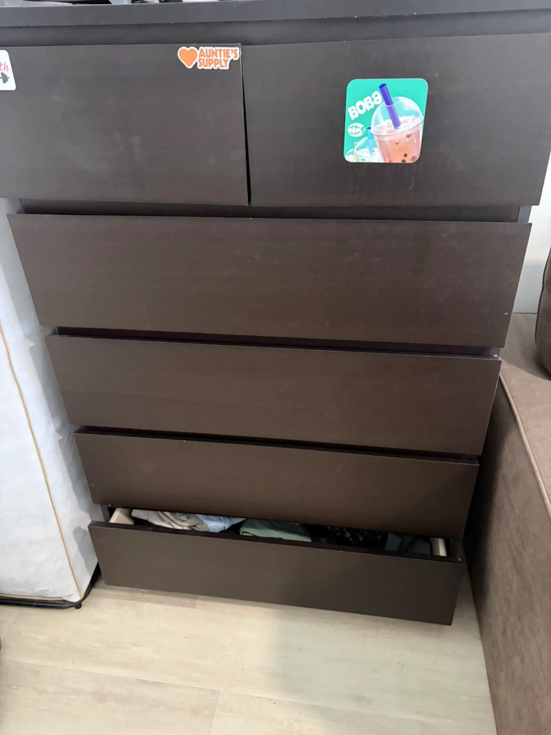 Dark Brown 6-Drawer Dresser