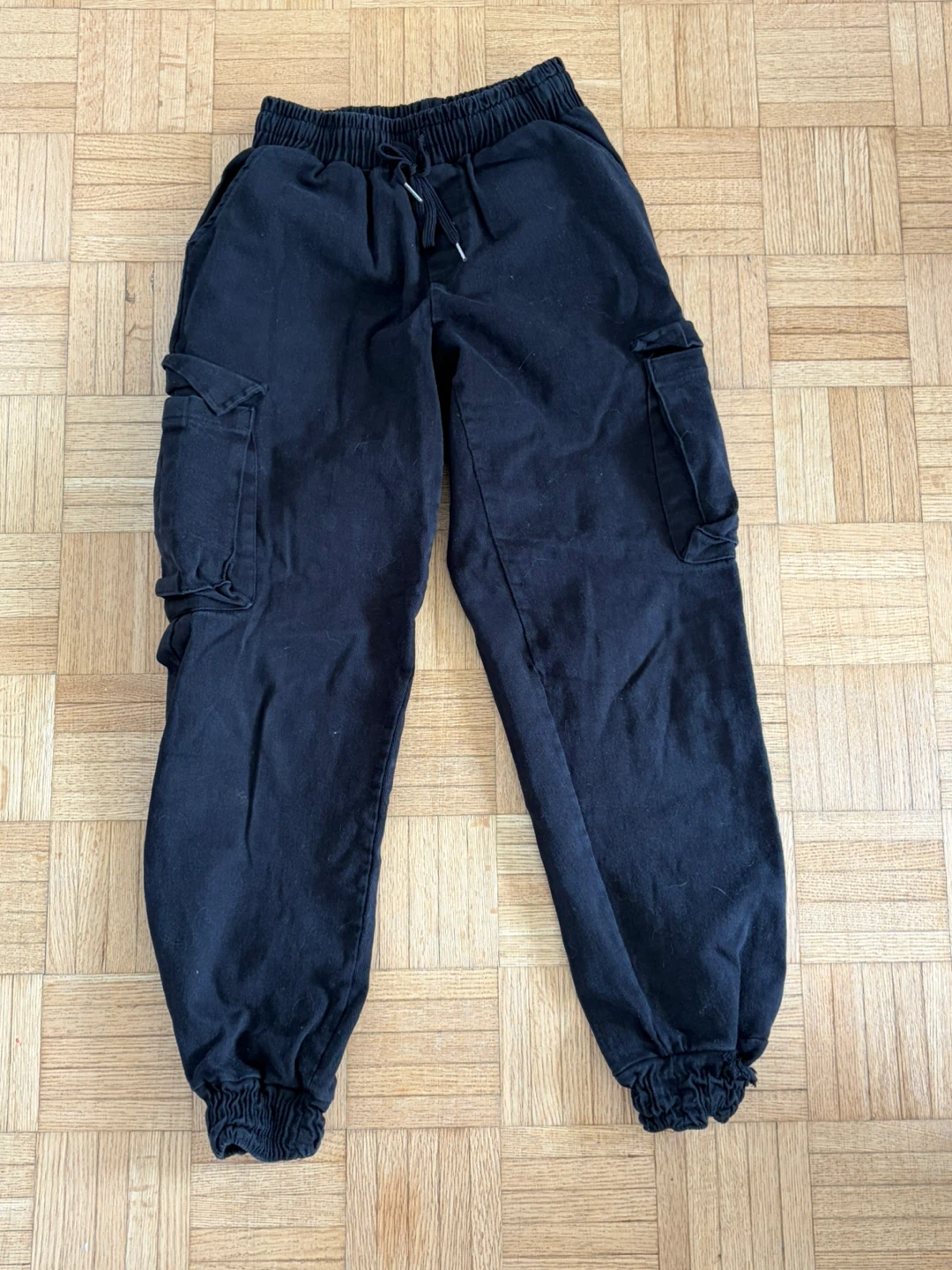 Black Cargo Jogger Pants