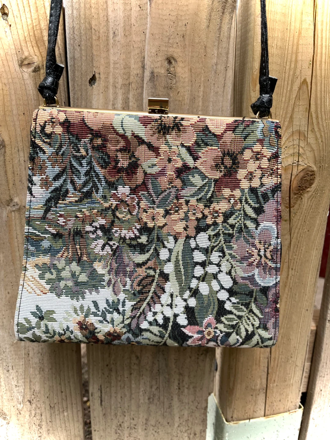 Vintage Tapestry Clutch Purse - Clean Inside