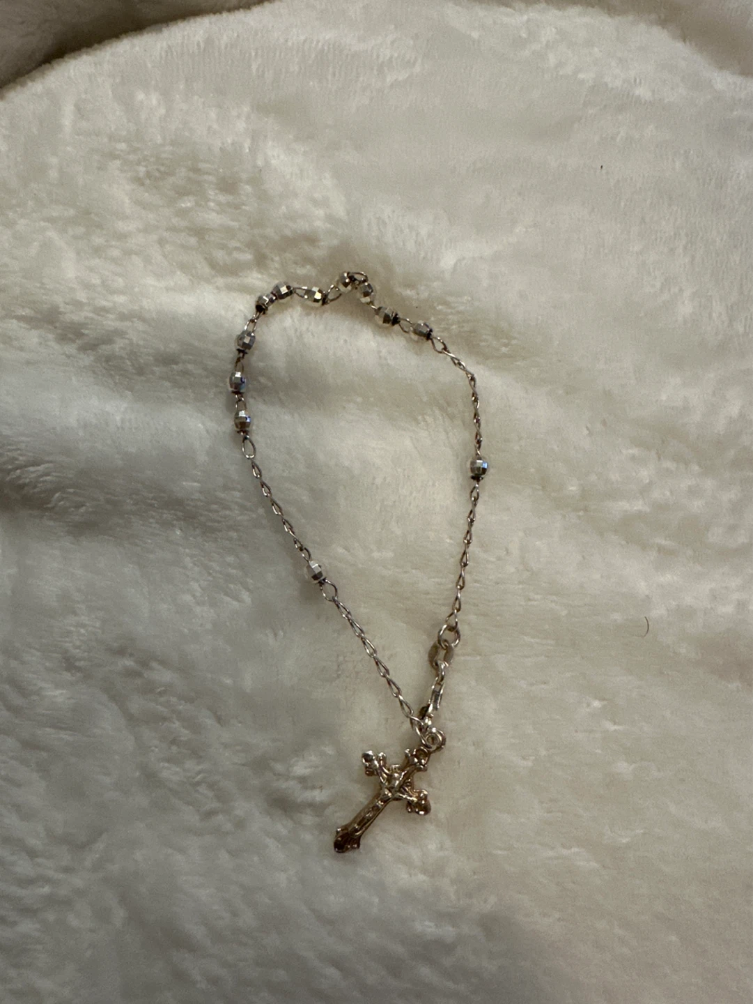 Rosary Bracelet with Cross Charm