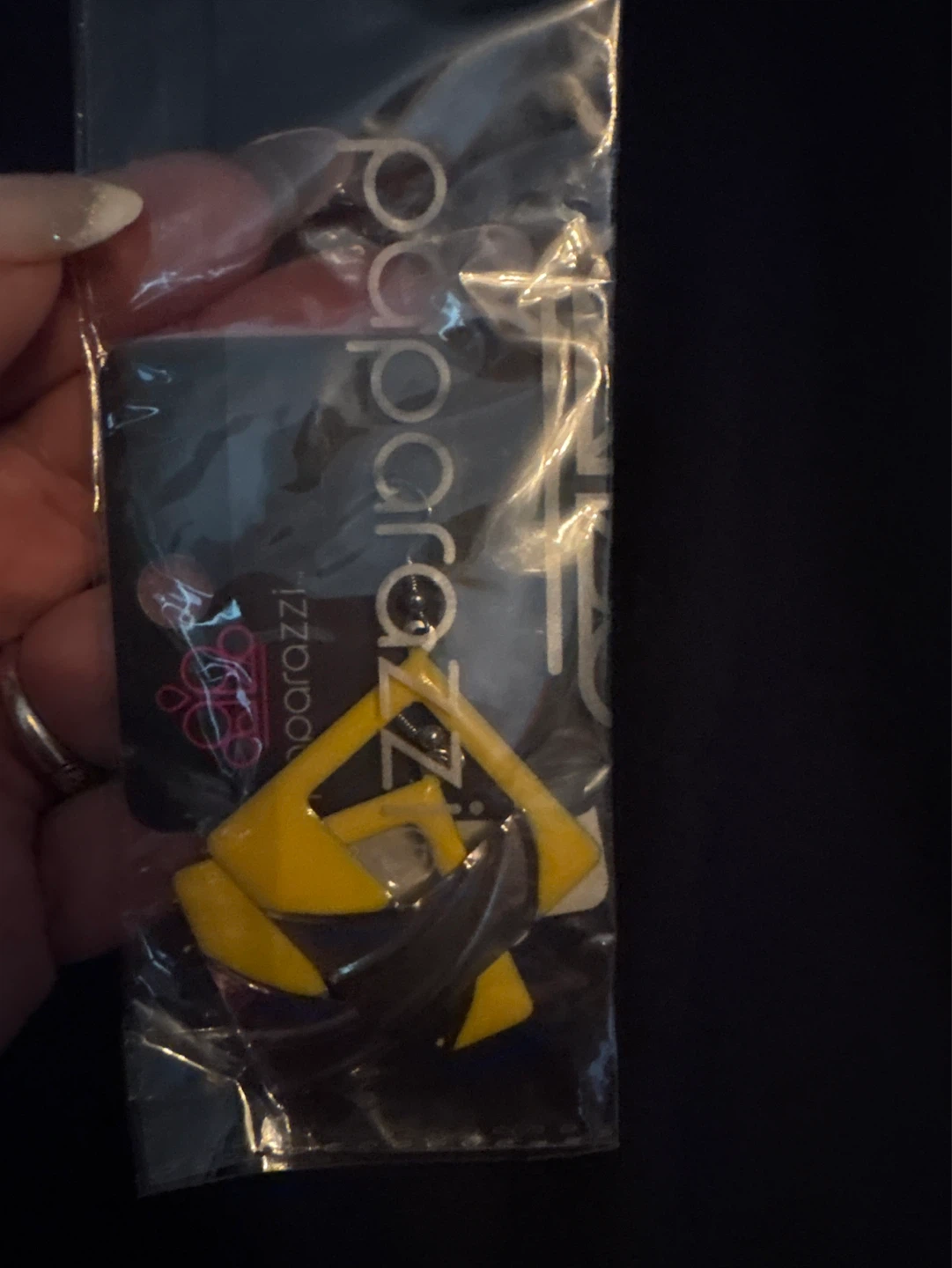 ⚽️ Paparazzi Yellow & Silver Geometric Earrings