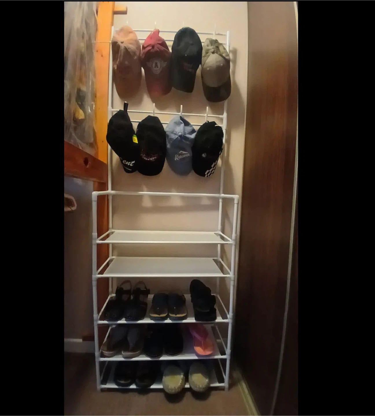 Shoe Rack with Coat Hooks - photo 2