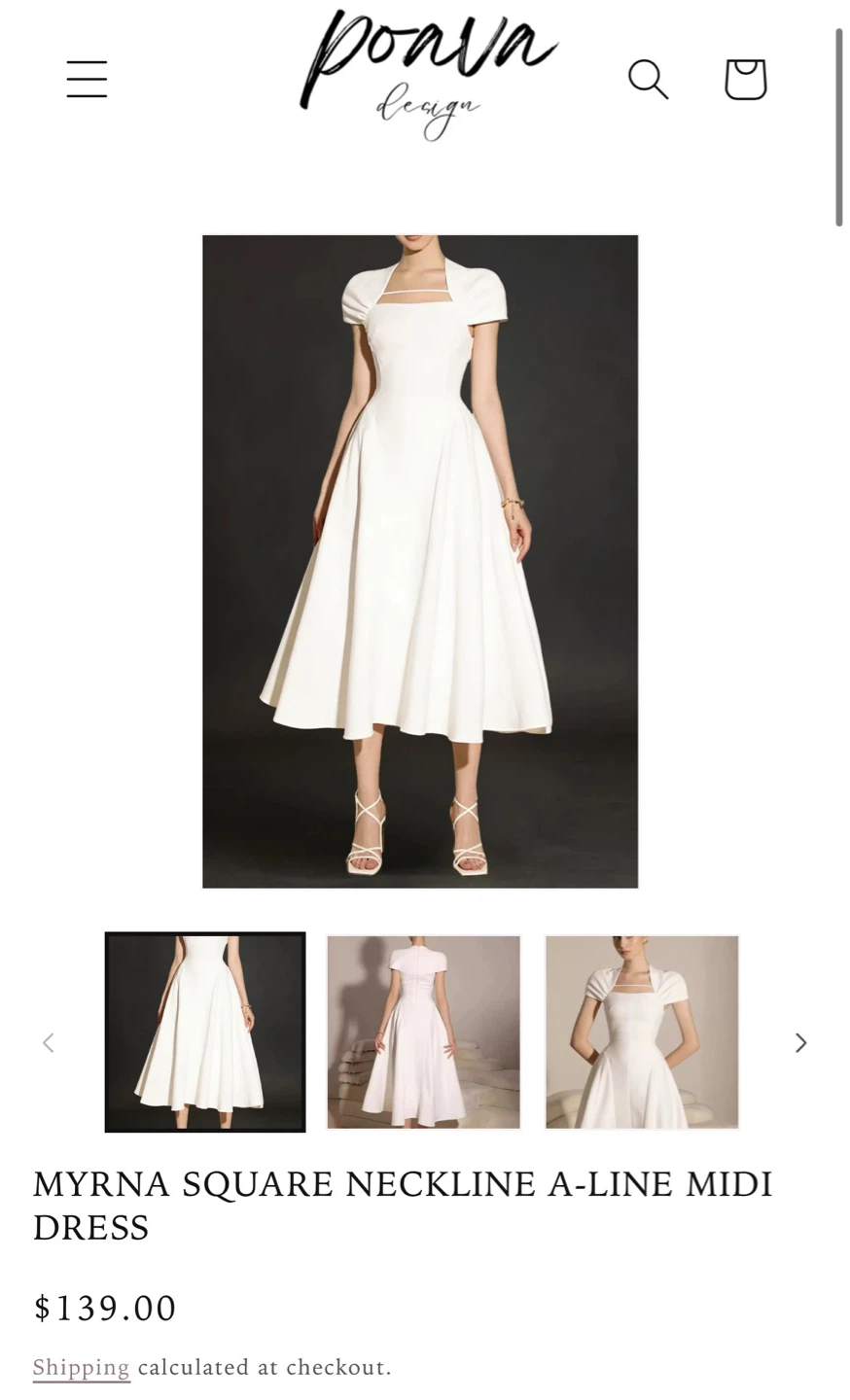 Poava White Dress