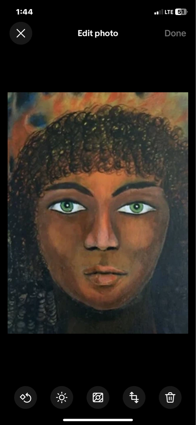 Original Painting of Woman with Fiery Aura - photo 3