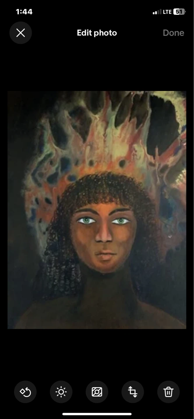 Original Painting of Woman with Fiery Aura - photo 2