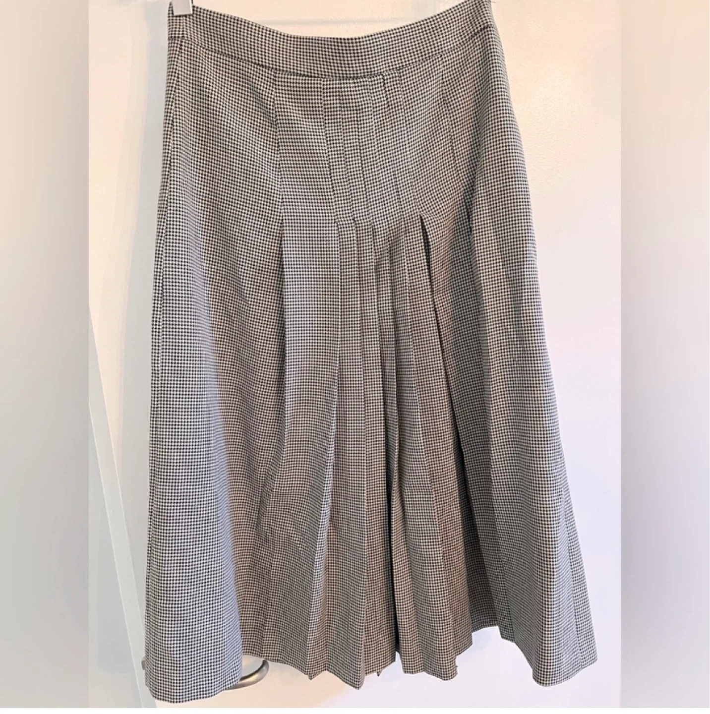 Zara Houndstooth Pleated Midi Skirt ⚽ - photo 4