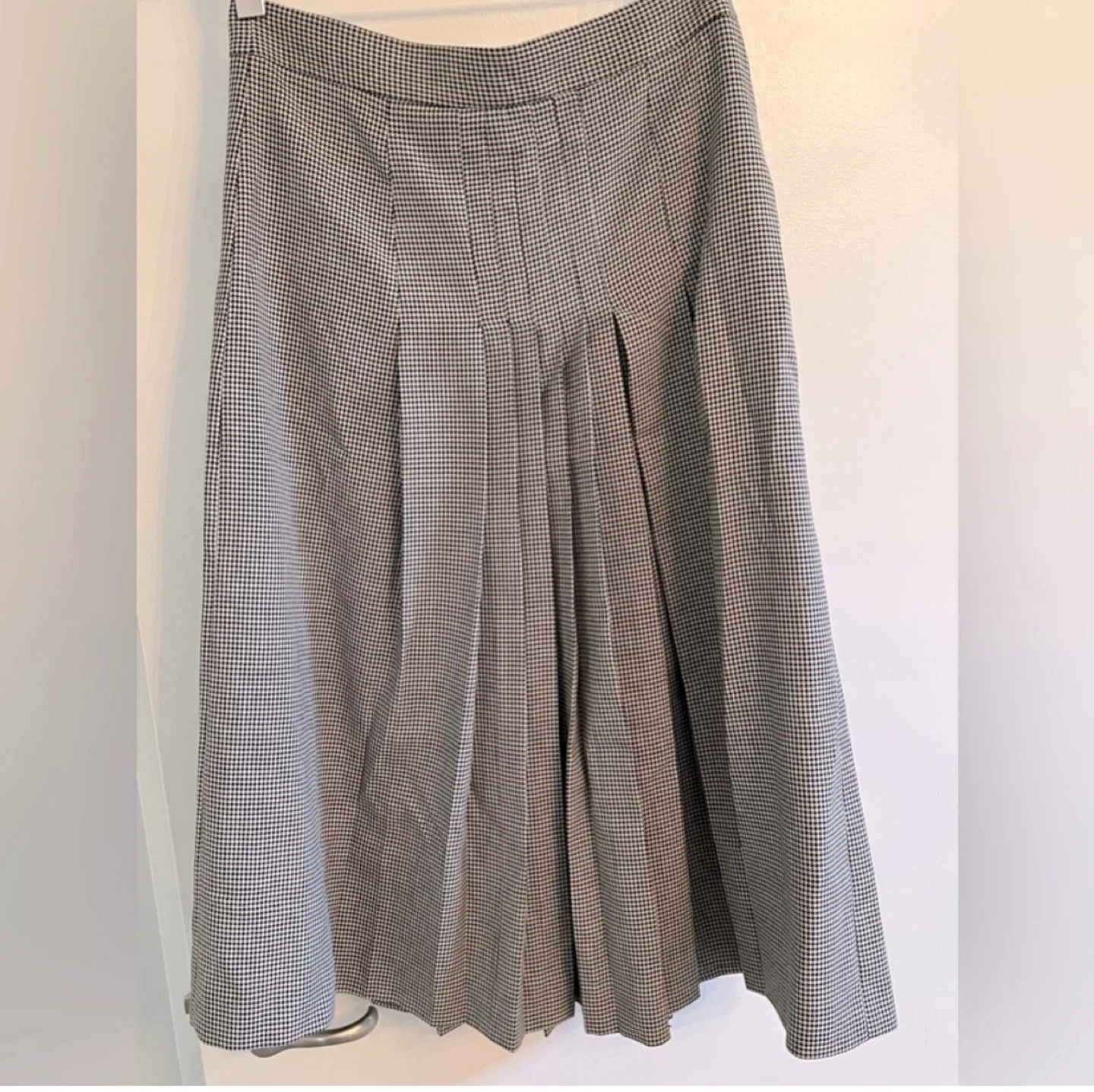 Zara Houndstooth Pleated Midi Skirt ⚽ - photo 3