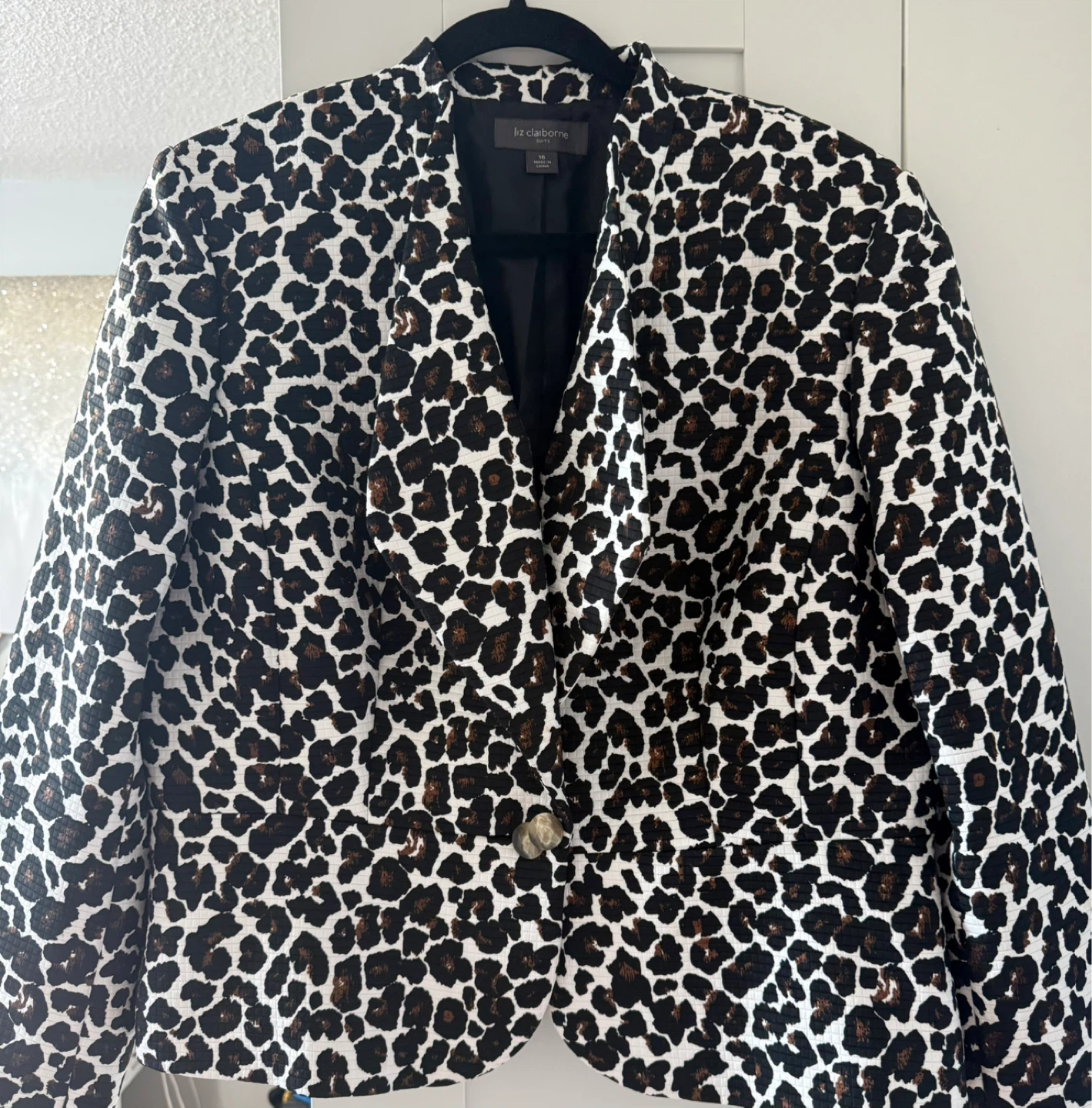 Liz Claiborne Leopard Print Blazer